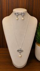Conjunto Pérola Luxo Folheado a Prata 925