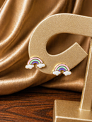 Brinco Arco-Íris Encantado Folheado a Ouro 18K
