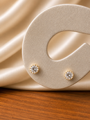 Brinco Ponto de Luz Cristal – Semijoia Banhada a Ouro 18K