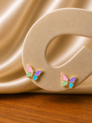 Brinco Borboleta Delicada Folheado a Ouro 18K