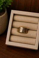 Anel Masculino Oração Folheado a Ouro 18K