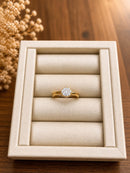 Anel Halo Lumina Folheado a Ouro 18K