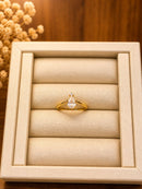 Anel Gota Celestial Folheado a Ouro 18K