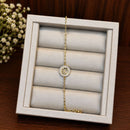 Pulseira Amuleto Radiante Dourada Folheada a Ouro 18K