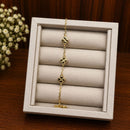 Pulseira Trevo Fortuna Dourada Folheada a Ouro 18K