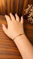 Pulseira Color Cristal Folheada a Ouro 18K
