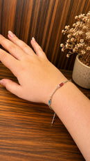 Pulseira Color Cristal Prata Folheado a Ouro 18K