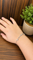 Pulseira Infinito com Coração Folheado a Prata 925