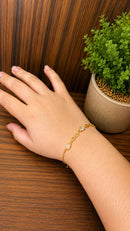 Pulseira Dourada Infinito de Luz Folheado a Ouro 18K