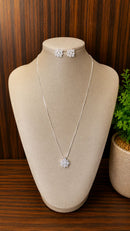 Conjunto Cristal Geométrico Folheado a Prata 925
