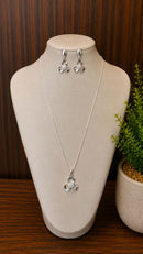 Conjunto Floral Crystal Folheado a Prata 925