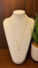 Conjunto Coração de Luz Folheado a Ouro 18K