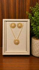 Conjunto Mandala Dourada Folheado a Ouro 18K