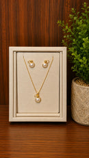 Conjunto Pérola Encantada Folheado a Ouro 18K