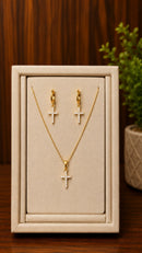 Conjunto Fé Radiante Folheado a Ouro 18K