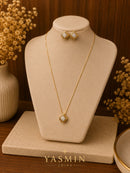 Conjunto Quadrado Elegance Cravejado – Semijoia Banhada a Ouro 18K