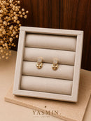 Brinco Gota Elegance Cravejada – Semijoia Banhada a Ouro 18K