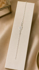 Pulseira Infinito e Coração Delicado Folheada a Prata 925