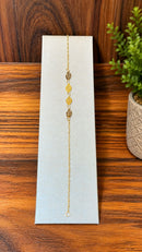 Tornozeleira folheada delicatte Folheado a Ouro 18K